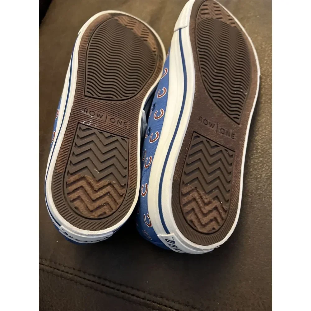 Chicago Cubs MLB Team Logo Canvas Sneakers Unisex Men SZ 9 Women SZ 10.5 Row One